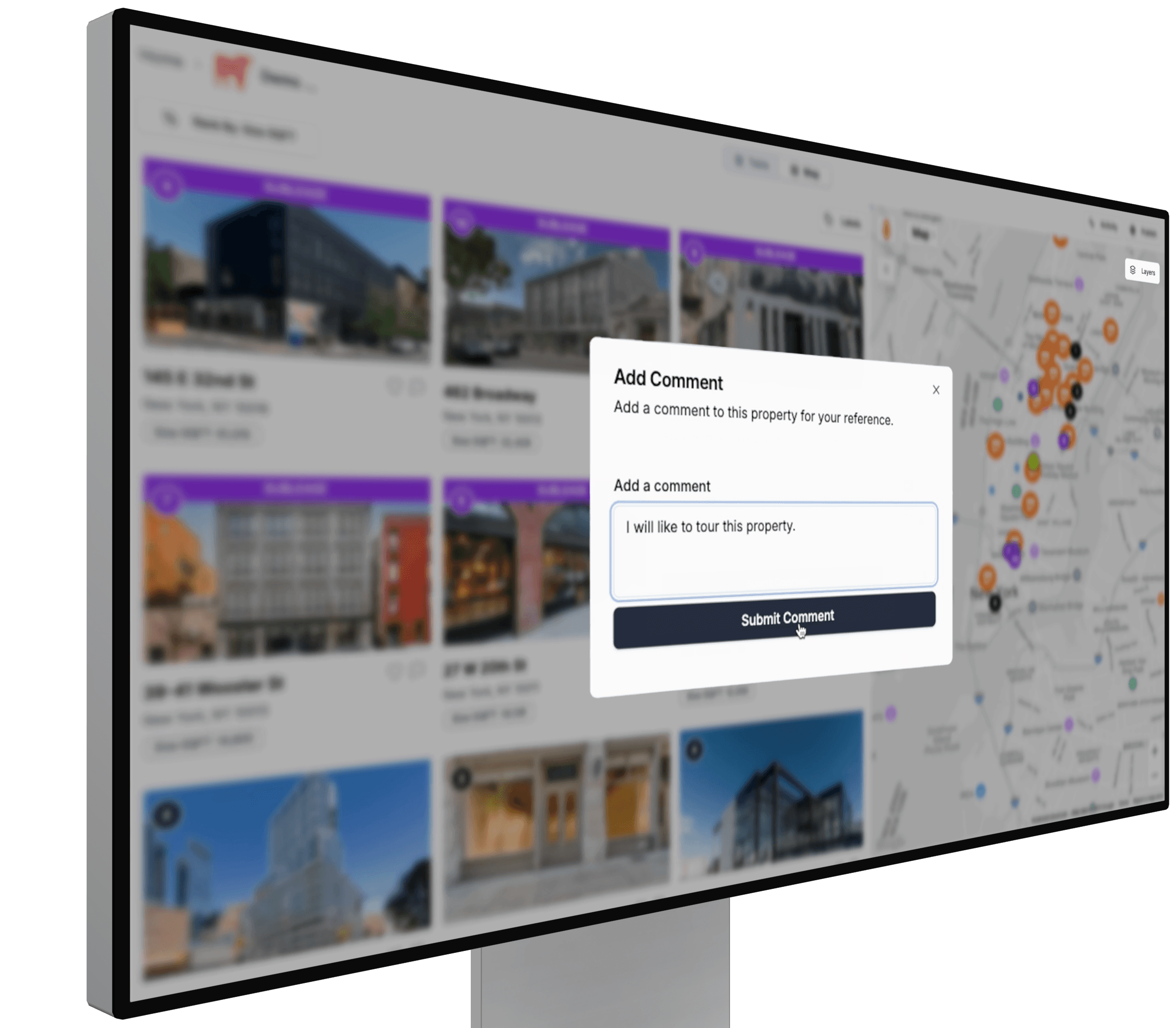 Cobroker interface screenshot showing feedback features